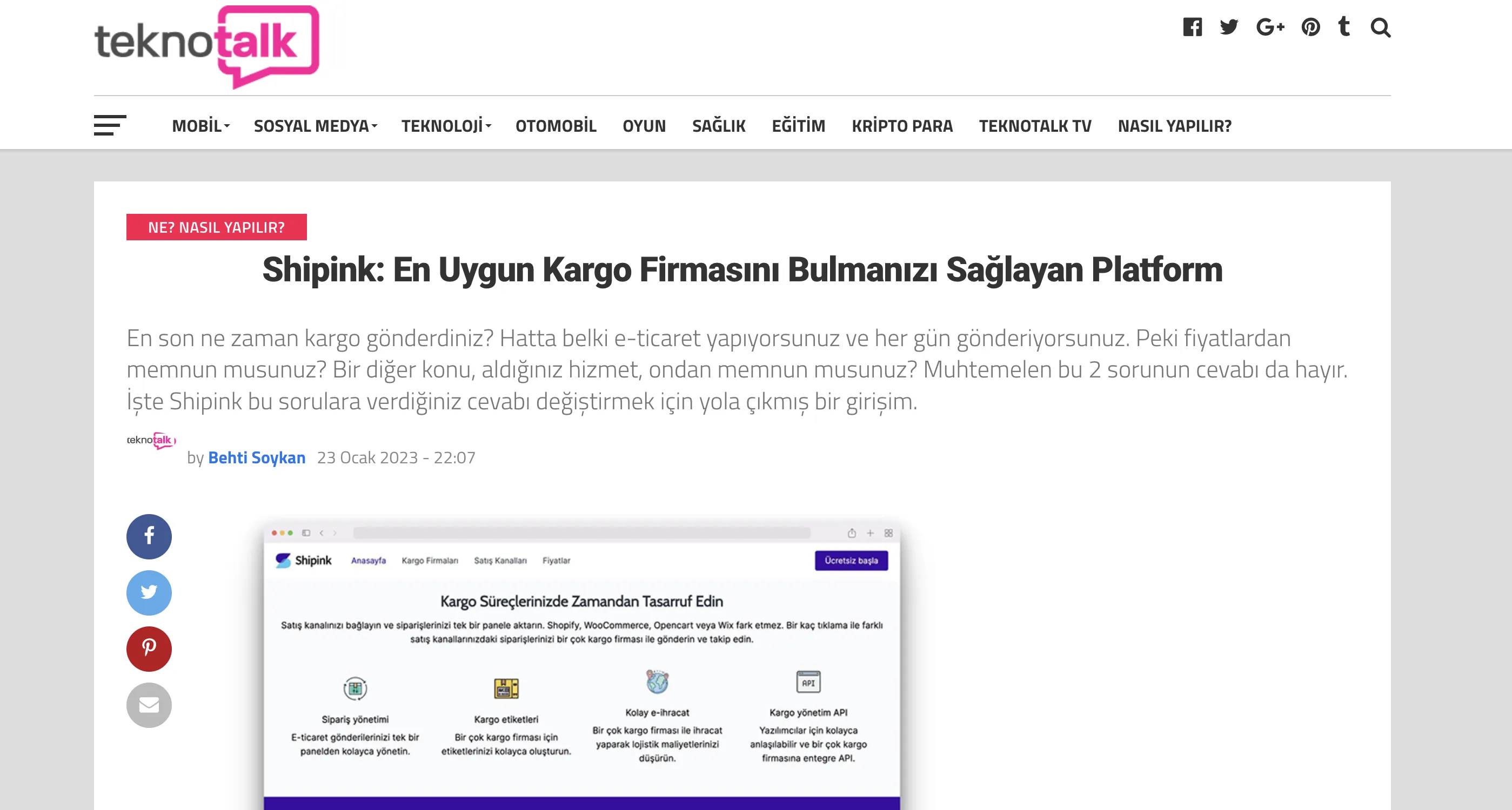 Shipink: En Uygun Kargo Firmasını Bulmanızı Sağlayan Platform